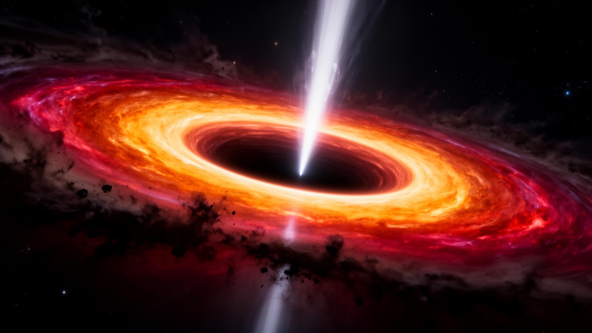 Black hole singularity in deep space